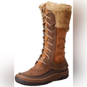 Merrell Brown Sugar performance leather and faux Fur-Lined Boots